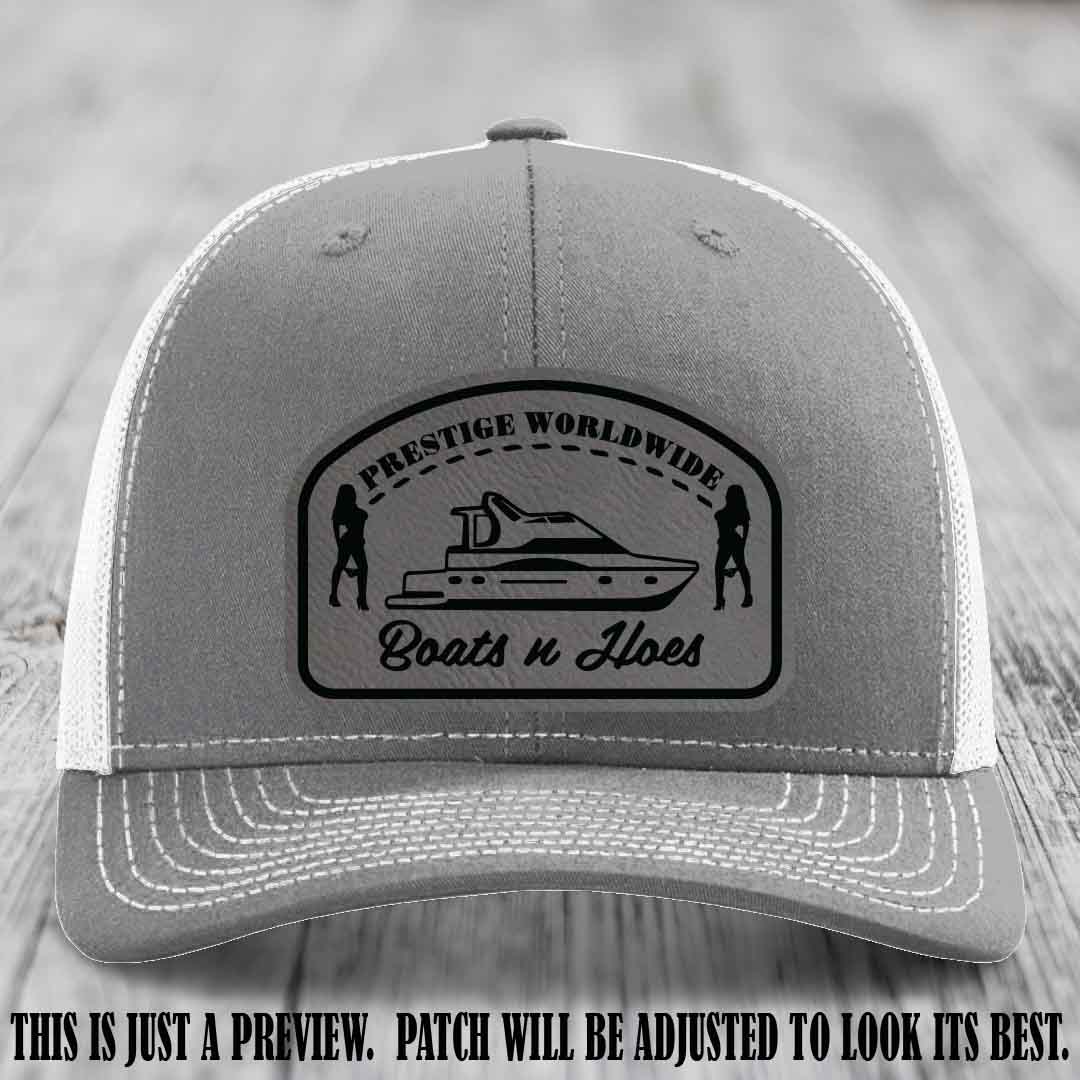 Prestige Worldwide Boats n Hoes Grey to Black Patch on Heather Grey to White Hat