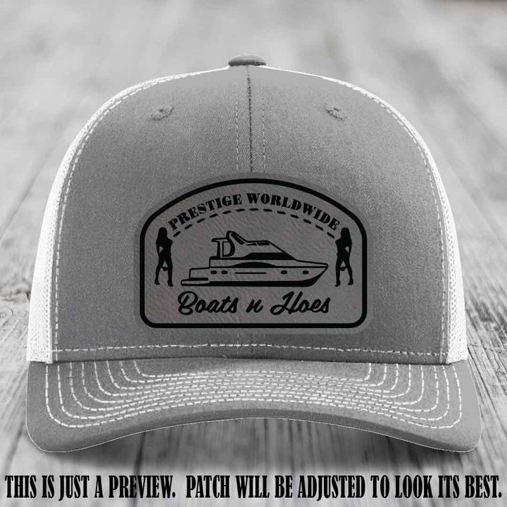 Prestige Worldwide Boats n Hoes Grey to Black Patch on Heather Grey to White Hat