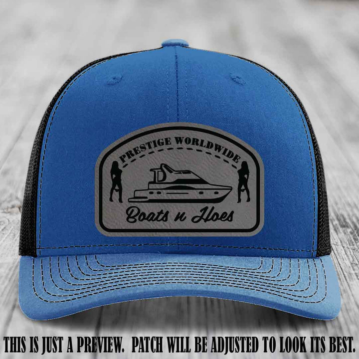 Prestige Worldwide Boats n Hoes Grey to Black Patch on Royal to Black Hat