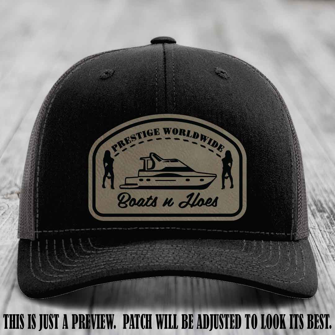 Prestige Worldwide Boats n Hoes Light Brown to Black Patch on Black to Charcoal Hat