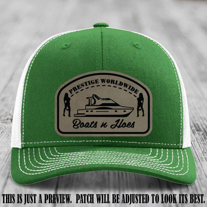 Prestige Worldwide Boats n Hoes Light Brown to Black Patch on Kelly to White Hat