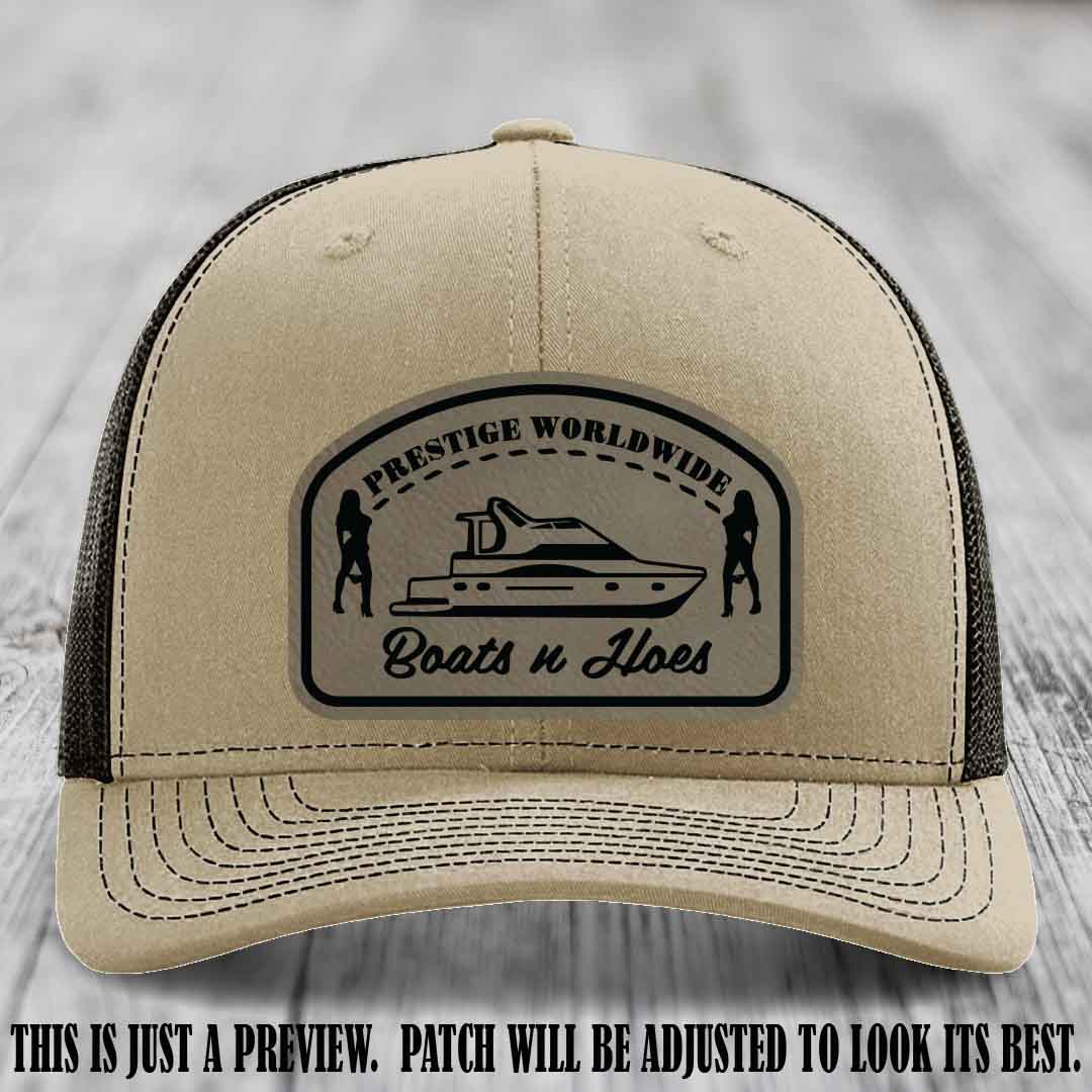 Prestige Worldwide Boats n Hoes Light Brown to Black Patch on Khaki to Coffee Hat
