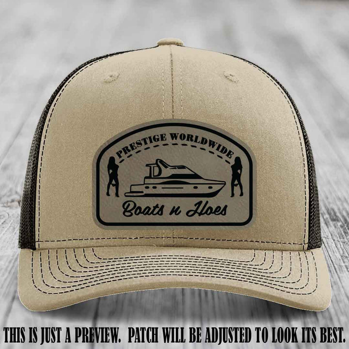 Prestige Worldwide Boats n Hoes Light Brown to Black Patch on Khaki to Coffee Hat