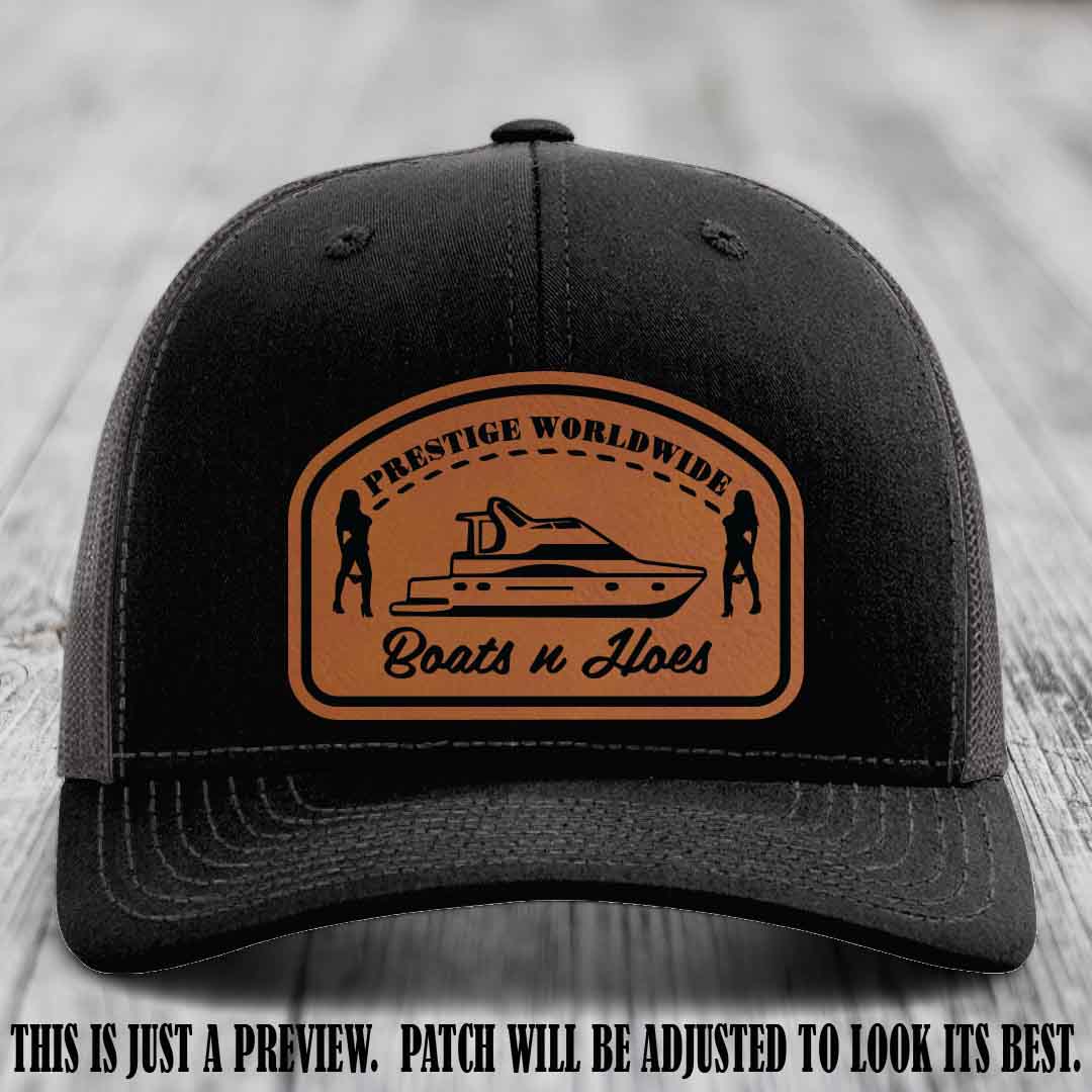Prestige Worldwide Boats n Hoes Rawhide to Black Patch on Black to Charcoal Hat