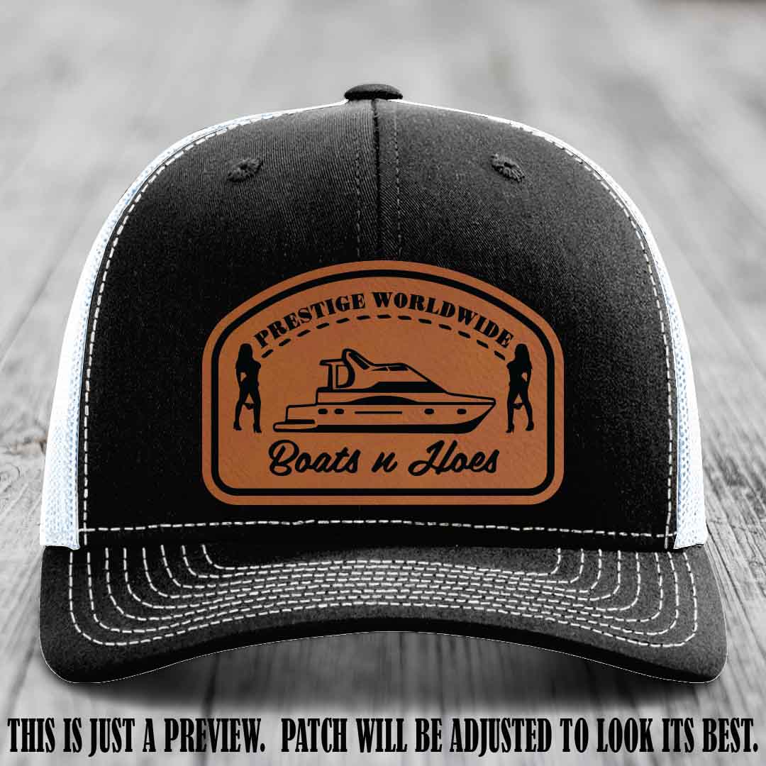 Prestige Worldwide Boats n Hoes Rawhide to Black Patch on Black to White Hat