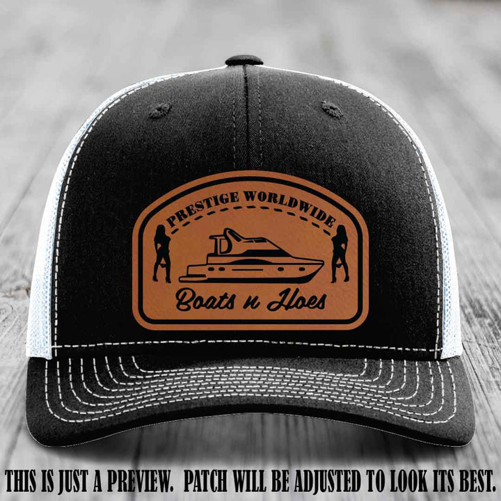 Prestige Worldwide Boats n Hoes Rawhide to Black Patch on Black to White Hat