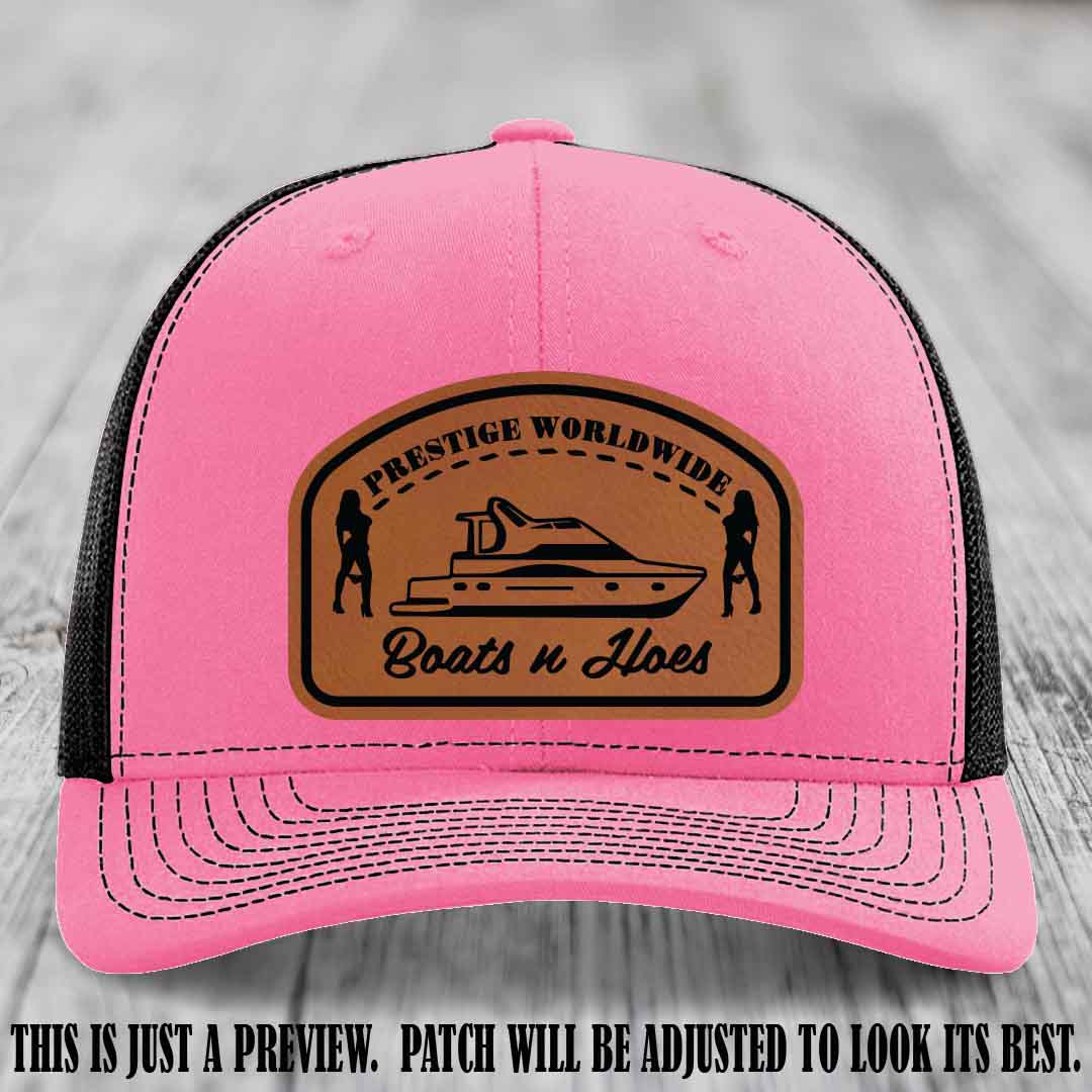 Prestige Worldwide Boats n Hoes Rawhide to Black Patch on Hot Pink to Black Hat