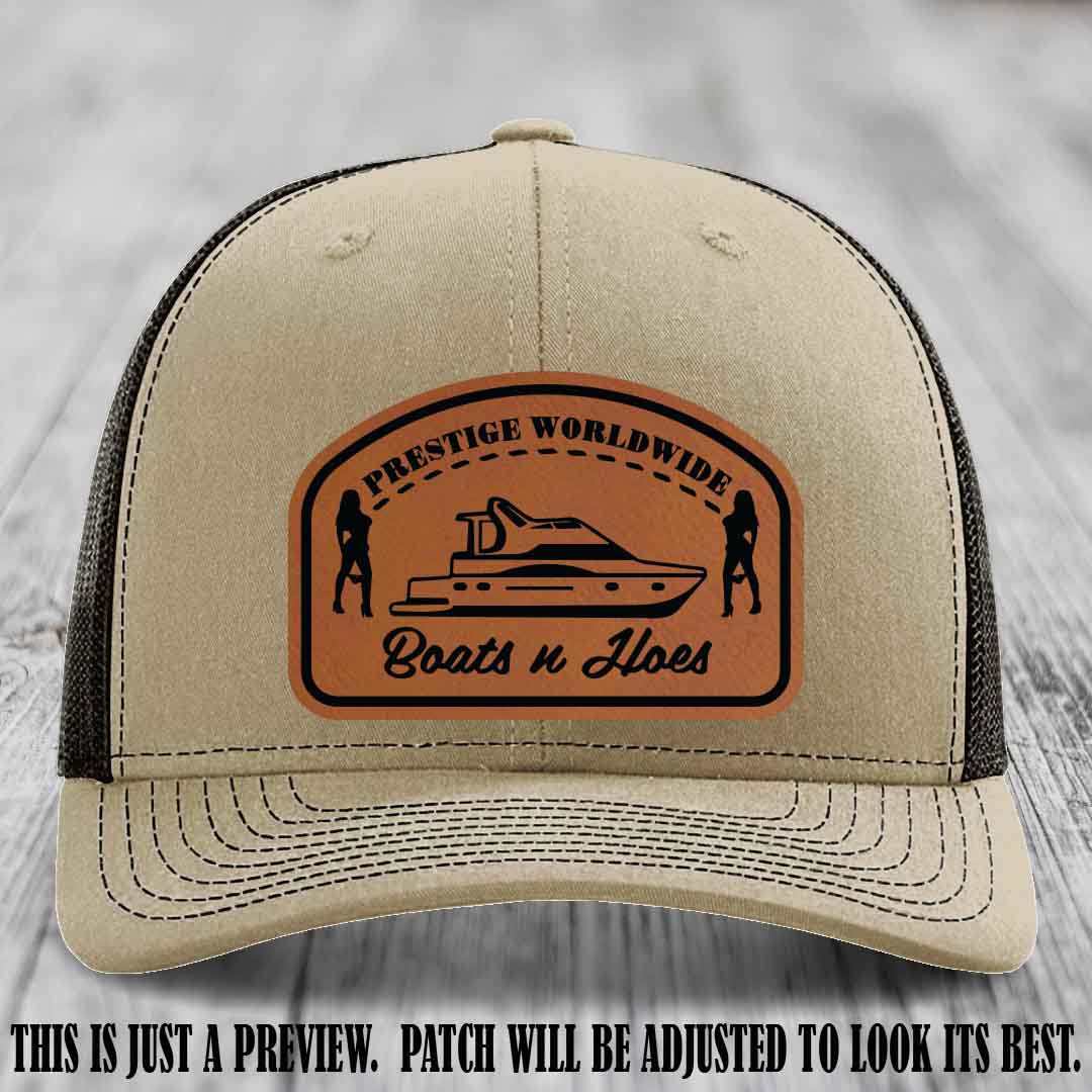 Prestige Worldwide Boats n Hoes Rawhide to Black Patch on Khaki to Coffee Hat
