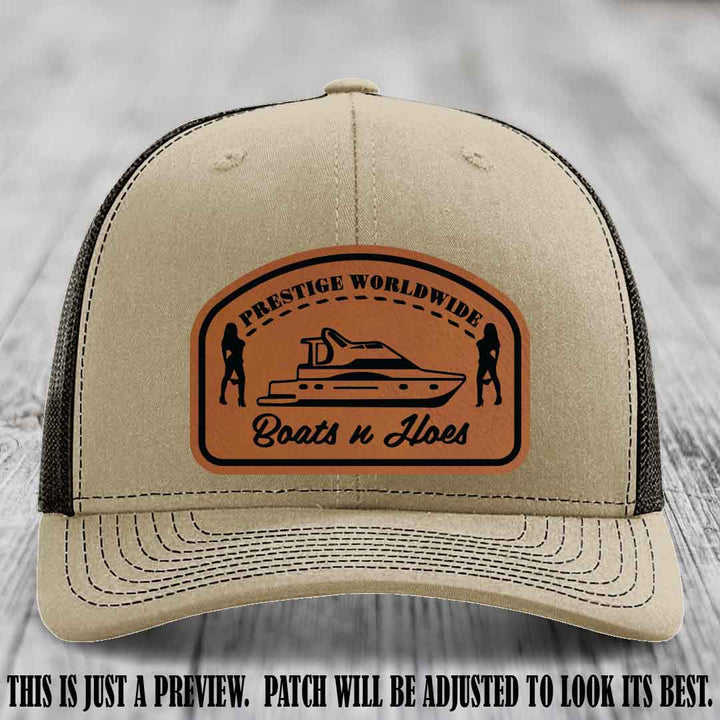 Prestige Worldwide Boats n Hoes Rawhide to Black Patch on Khaki to Coffee Hat