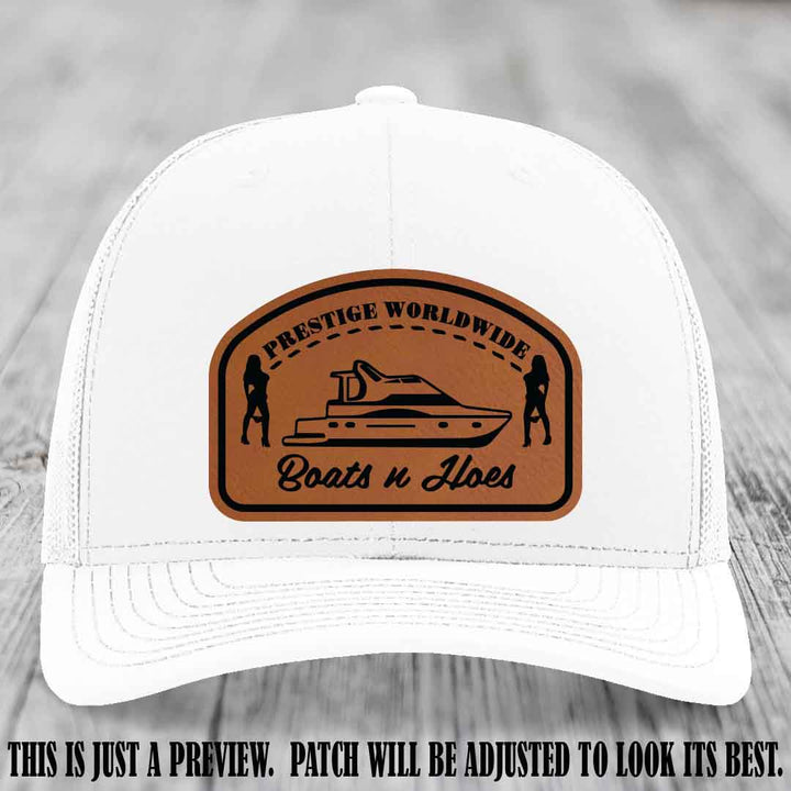 Prestige Worldwide Boats n Hoes Rawhide to Black Patch on White Hat