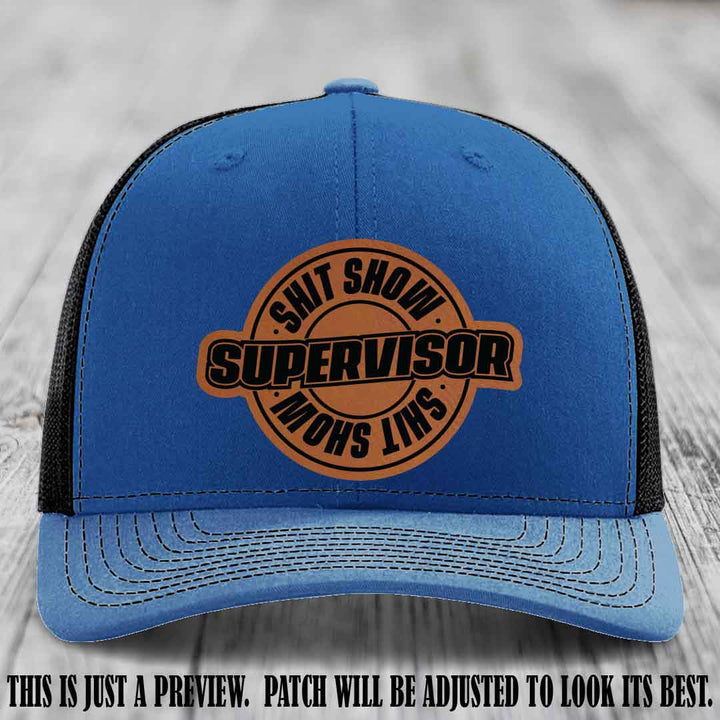 Shit Show Supervisor Rawhide to Black Patch on Royal to Black Hat Richardson 112 Hat