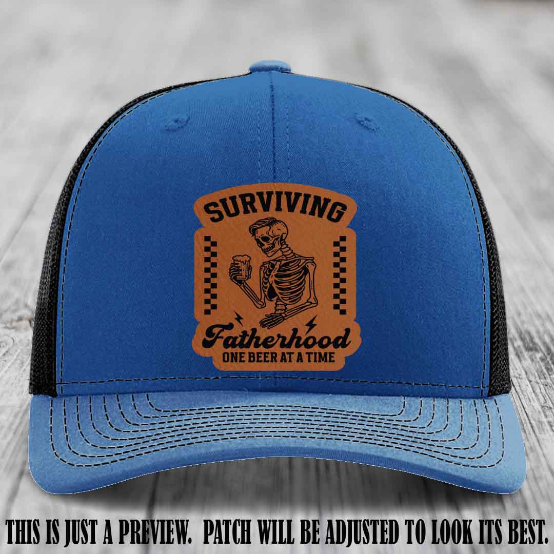 Surviving Fatherhood - Rawhide to Black Patch on Royal to Black Hat, funny dad hat