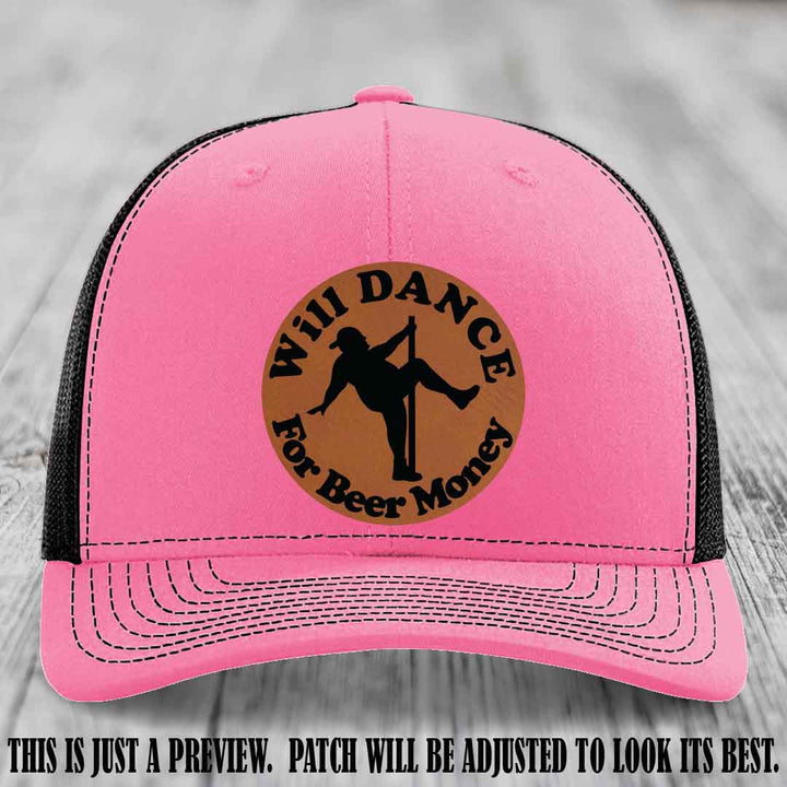Will Dance for Beer Money – Rawhide to Black Patch 🤠💃 on a Hot Pink to Black Hat