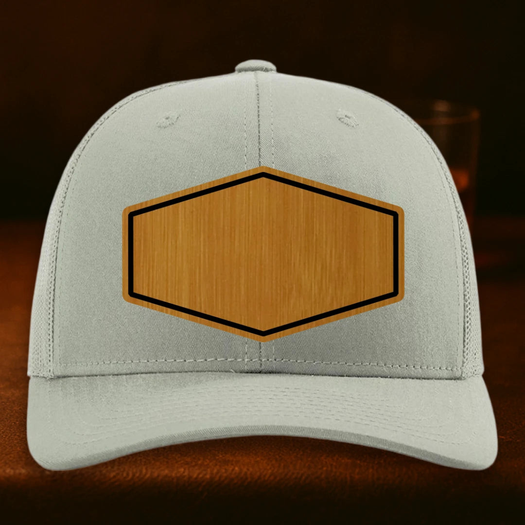 Upload Your Logo Custom Leather Patch Hat - Richardson 112 Quarry