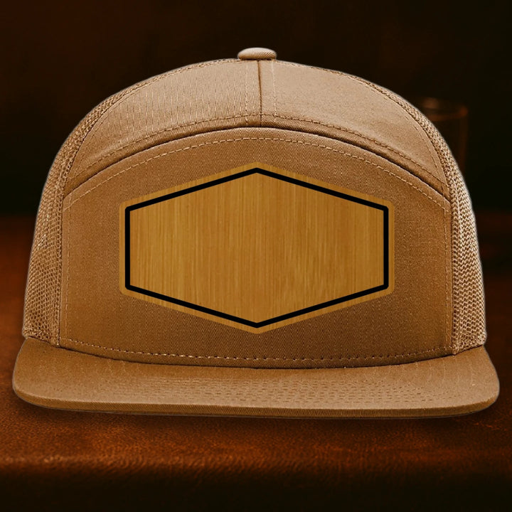 Upload Your Logo Custom Leather Patch Hat - Richardson 168 Caramel
